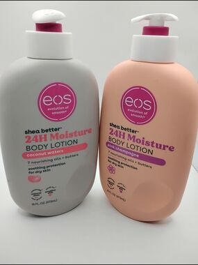 eos 24H Moisture Body Lotion - Pink & Peach Bottles